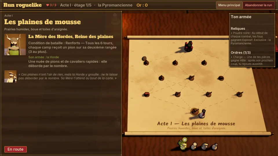 Act I: the Horde Mother awaits at the end of the map