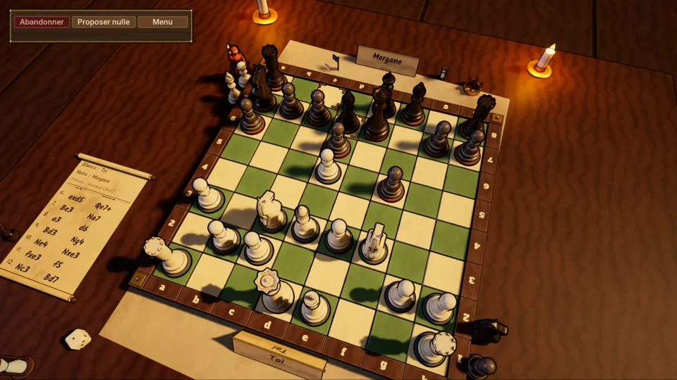 A game against Morgane the Fury, on the war table