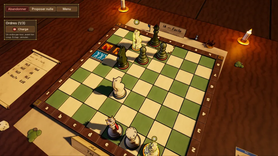 A campaign battle, battle order in hand